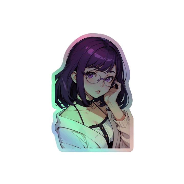 (PURPLE WAIFU) HOLOGRAPHIC" STICKERS product image (2)