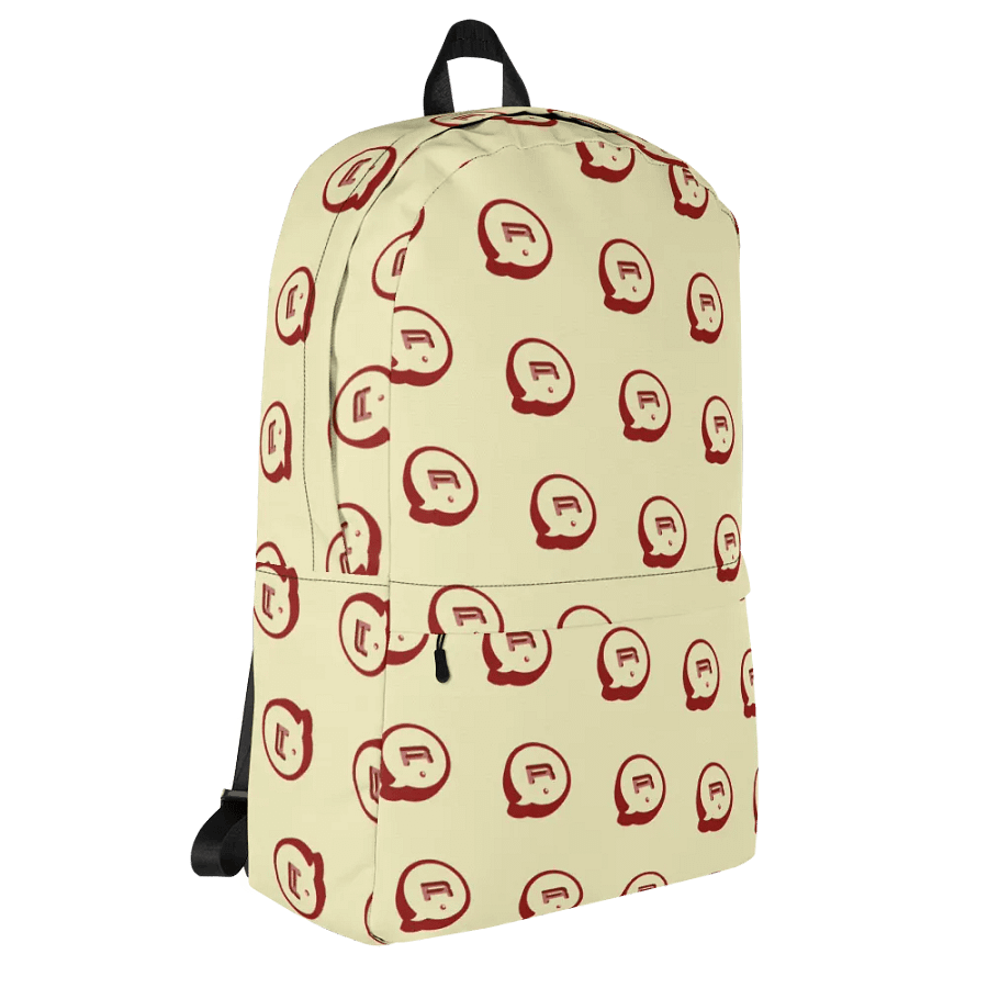 Run Button Logo All Over Print Backpack - Red product image (8)