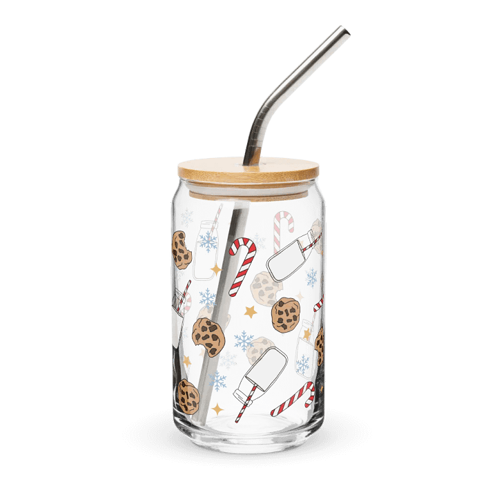 Holiday Milk & Cookie Can-Shaped Glass product image (1)
