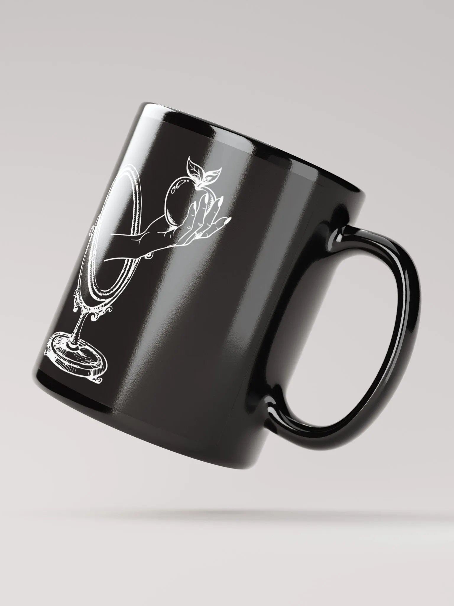Hand in Mirror 2 Black Mug product image (4)