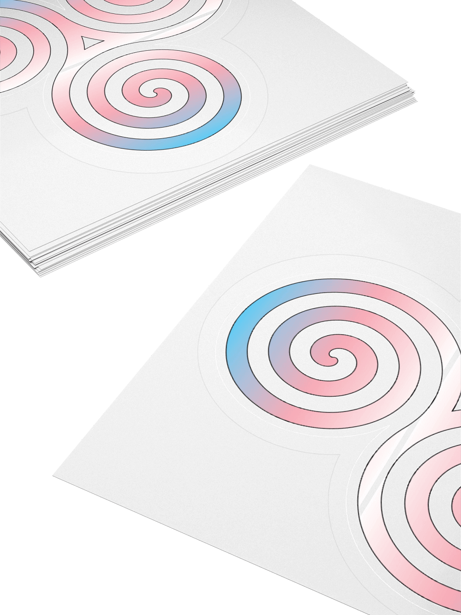 Trans Pride Gradient Celtic Triskelion Sticker product image (11)