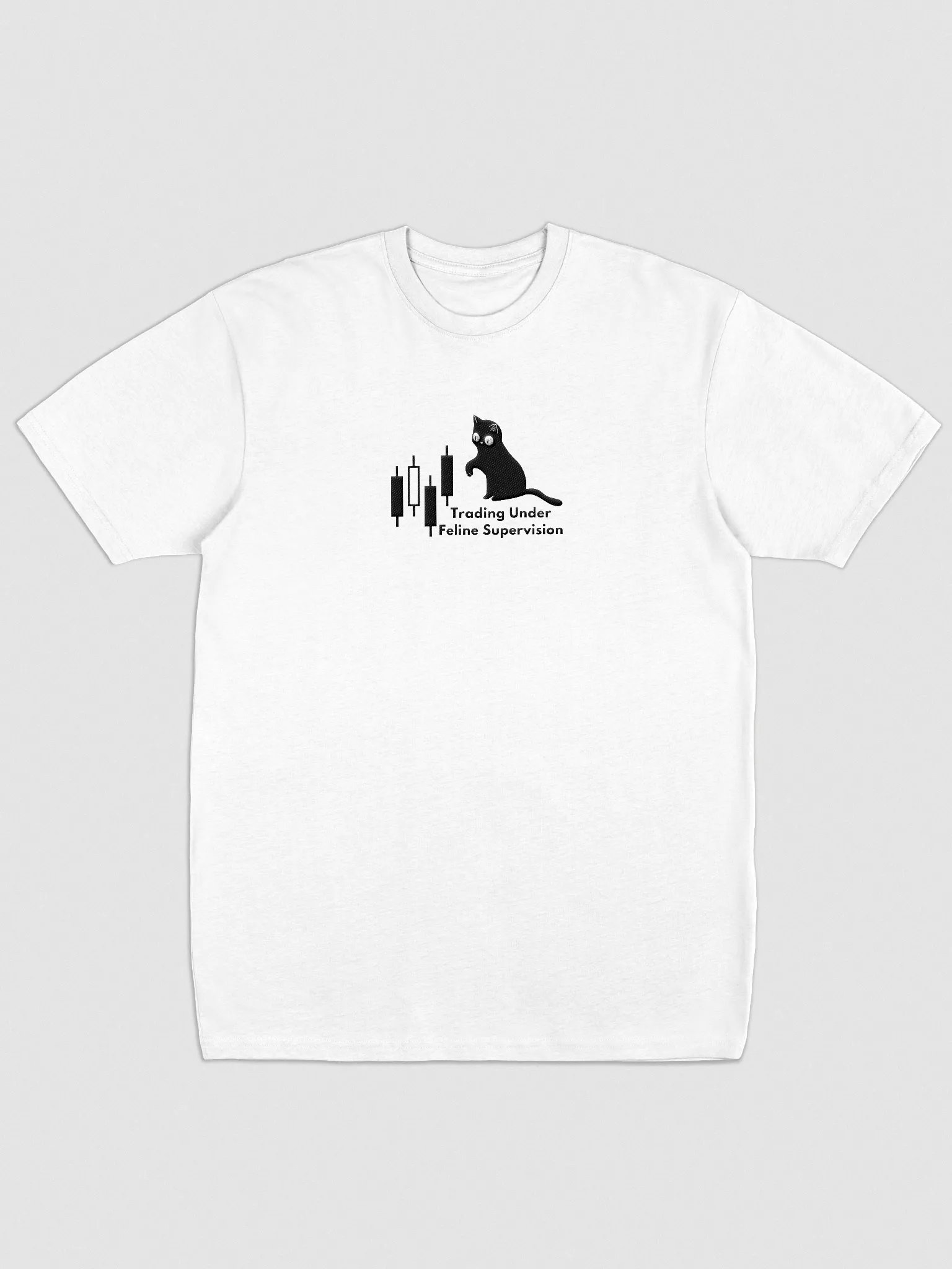 Trading Under Feline Supervision | Embroidered Premium Tee product image (1)
