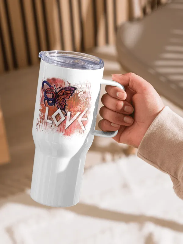 Love Soft Grunge Snake Butterfly Travel Mug w/ Handle product image (1)