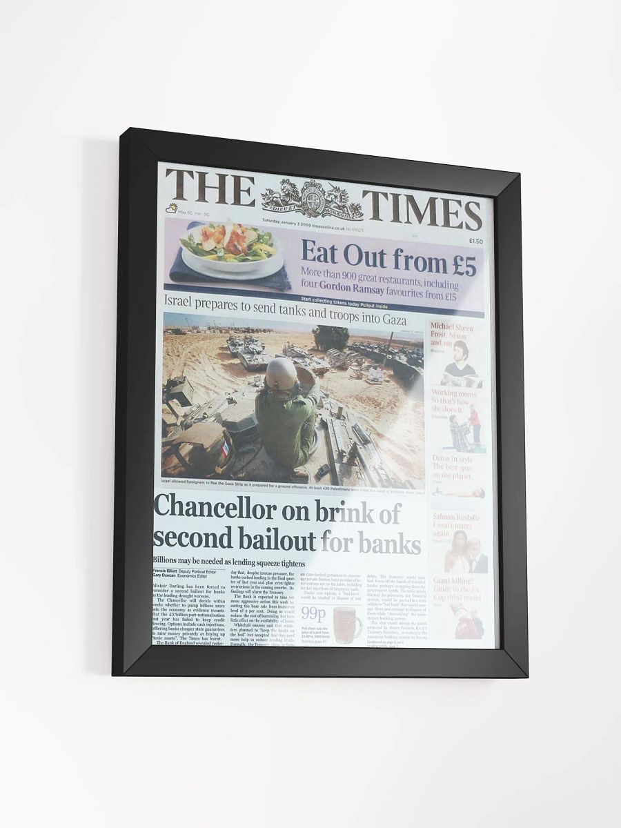 THE TIMES: Chancellor on brink of second bailout for banks product image (1)
