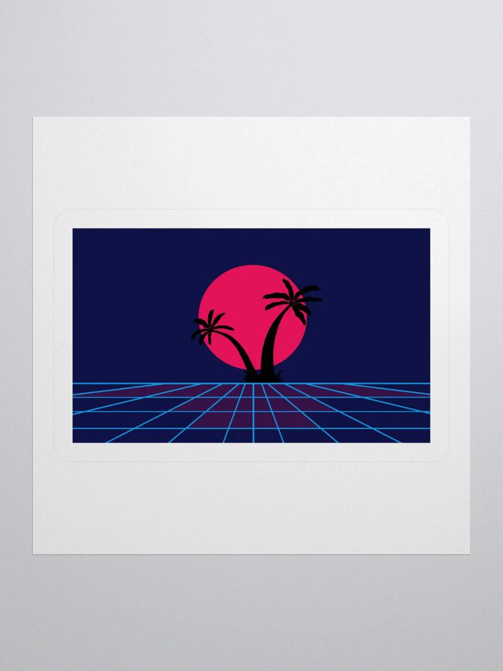Tropical Vaporwave Kiss Cut Stickers product image (3)