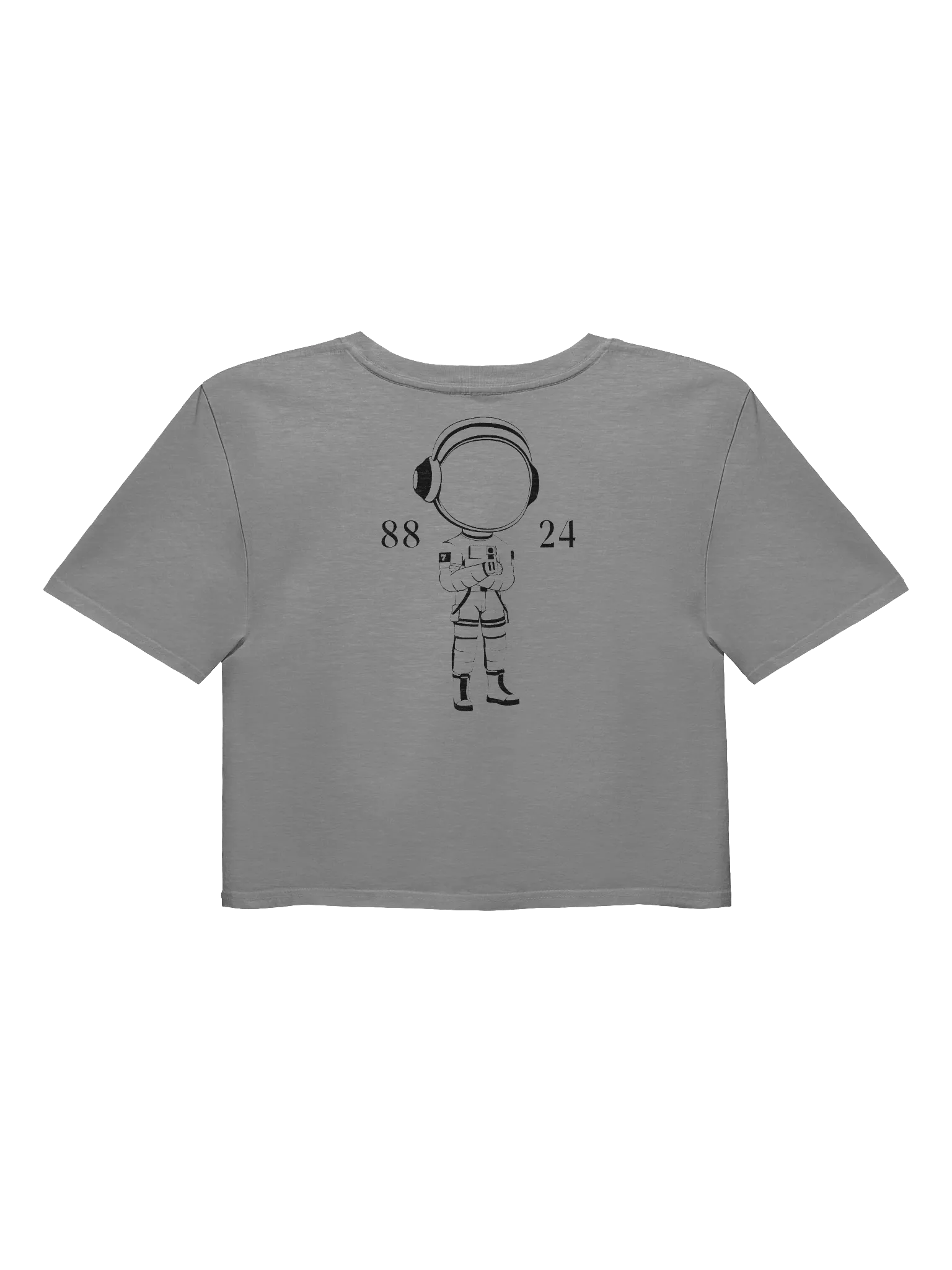 MARS CITY LIFESTYLE BLACK LOGO CROPPED TEE SHIRT IN 7 COLORS product image (2)