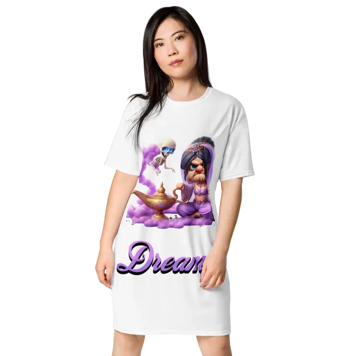 Dreamy & The Lamp All-Over Print T-Shirt Dress product image (1)