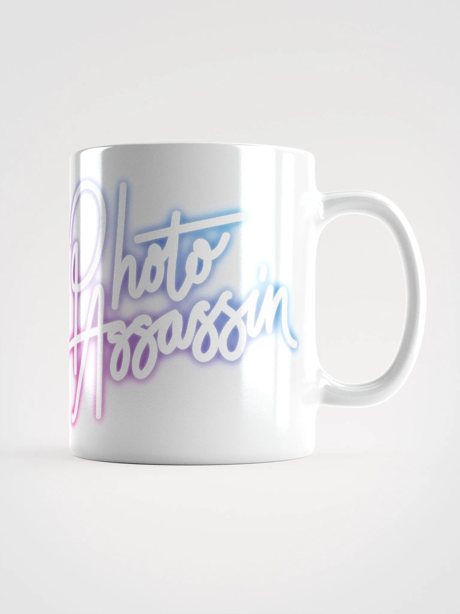 Neon White Assassin Mug product image (1)