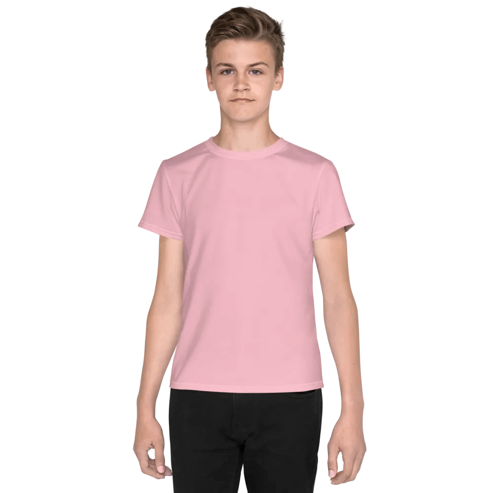 Youth Plain Color Pink T-Shirt product image (1)