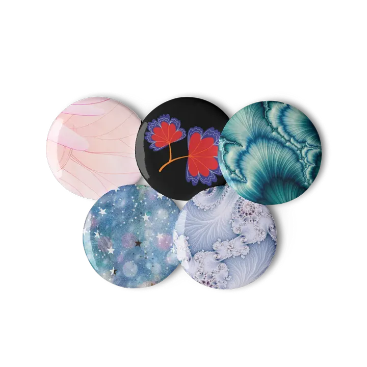 Fractal Fusion Pin Buttons Set product image (2)