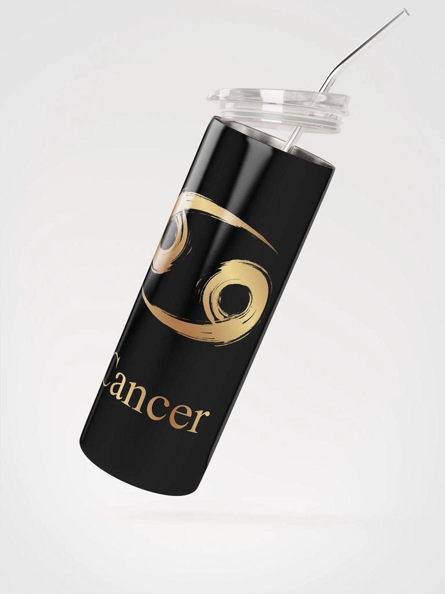 Golden Cancer Zodiac Stainless Steel Tumbler: Cosmic Elegance! ♋ product image (2)