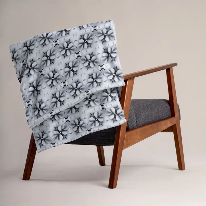 Midnight Blossoms Throw Blanket product image (1)