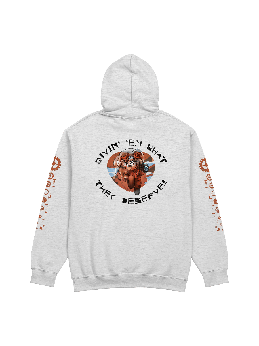 "GIVIN' 'EM WHAT THEY DESERVE!" Chibi Noure Hoodie (with black text) product image (3)