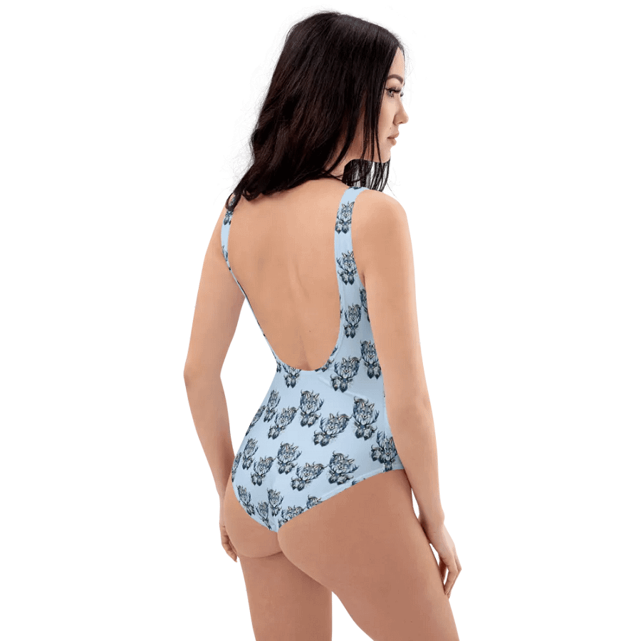 Vixen, Stag, and Bulls In Blue one-piece women's swimsuit product image (10)
