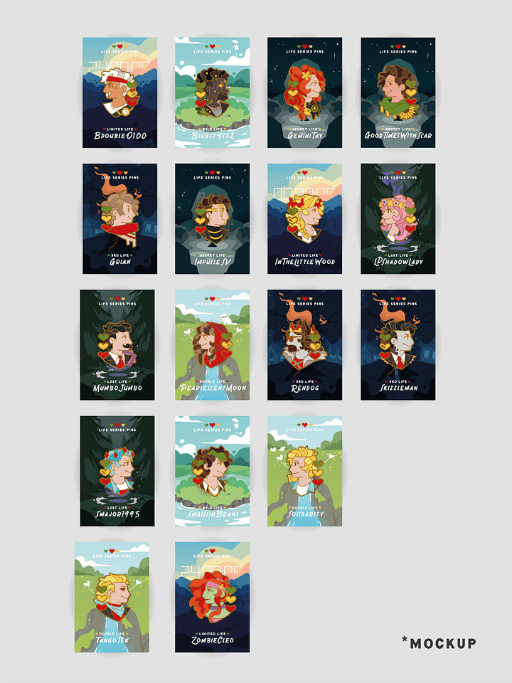 *PREORDER* Life Series Hard Enamel Pin Set product image (2)