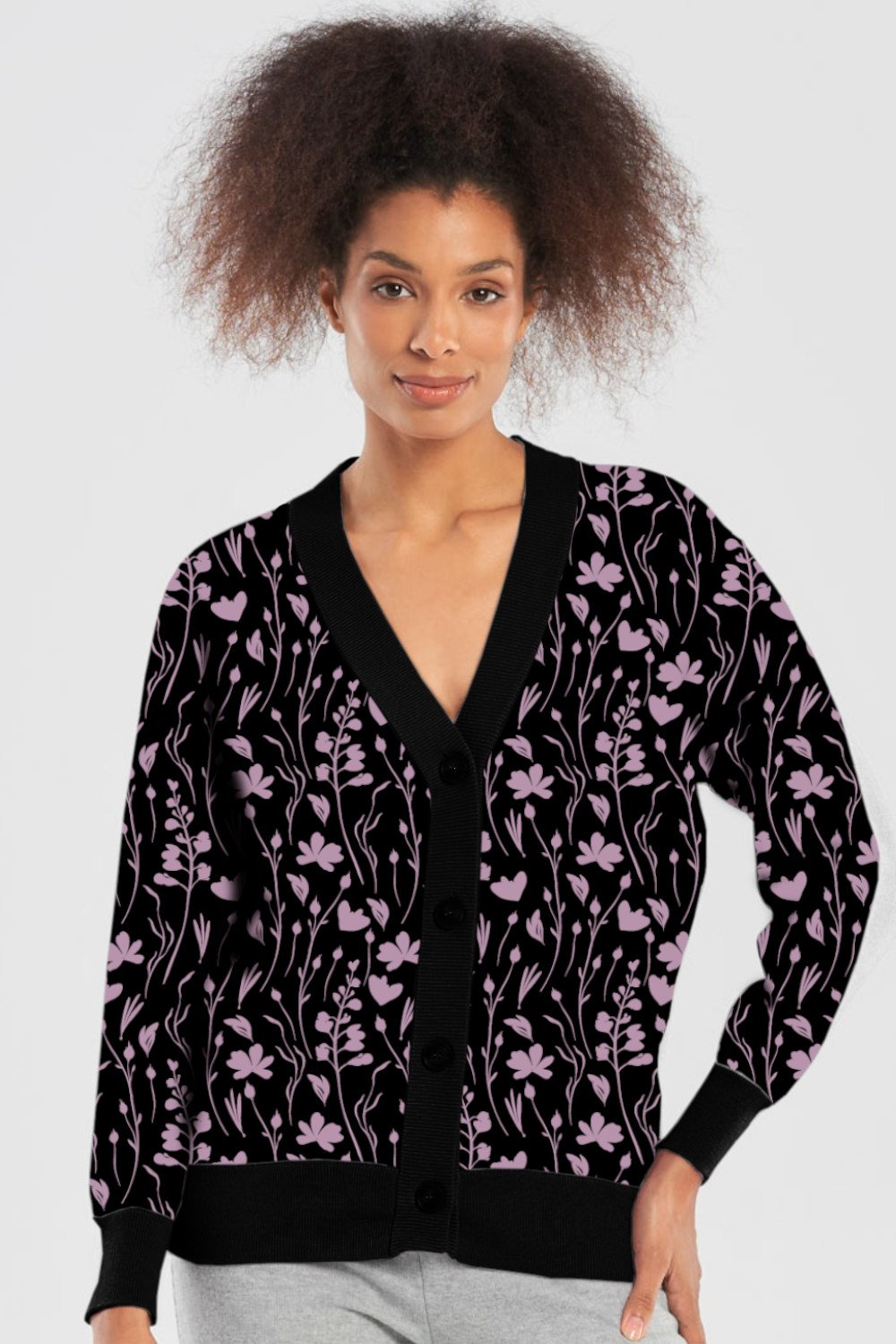 Pink Floral Cardigan Sweater product image (10)