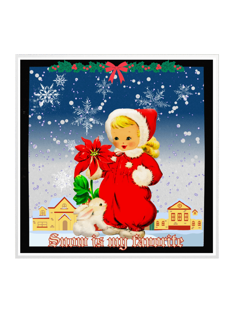 Snow is My Favorite, Retro Baby Sticker product image (8)