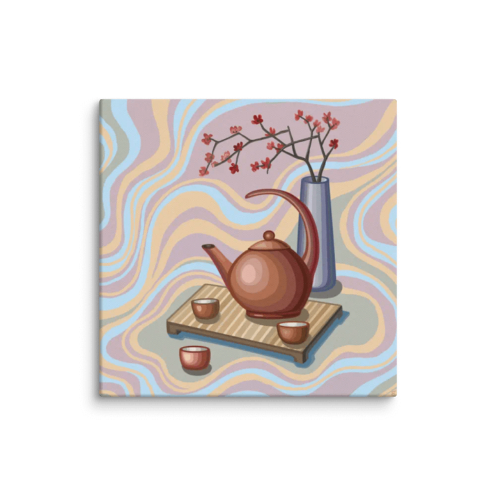 Pastel Teatime Canvas Art - Coffee Shop No. 11 product image (1)