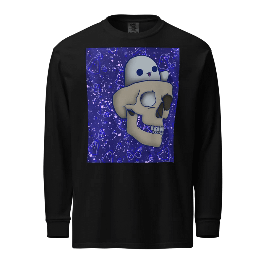 Whimsical Skull Ghost Long Sleeve Shirt product image (1)