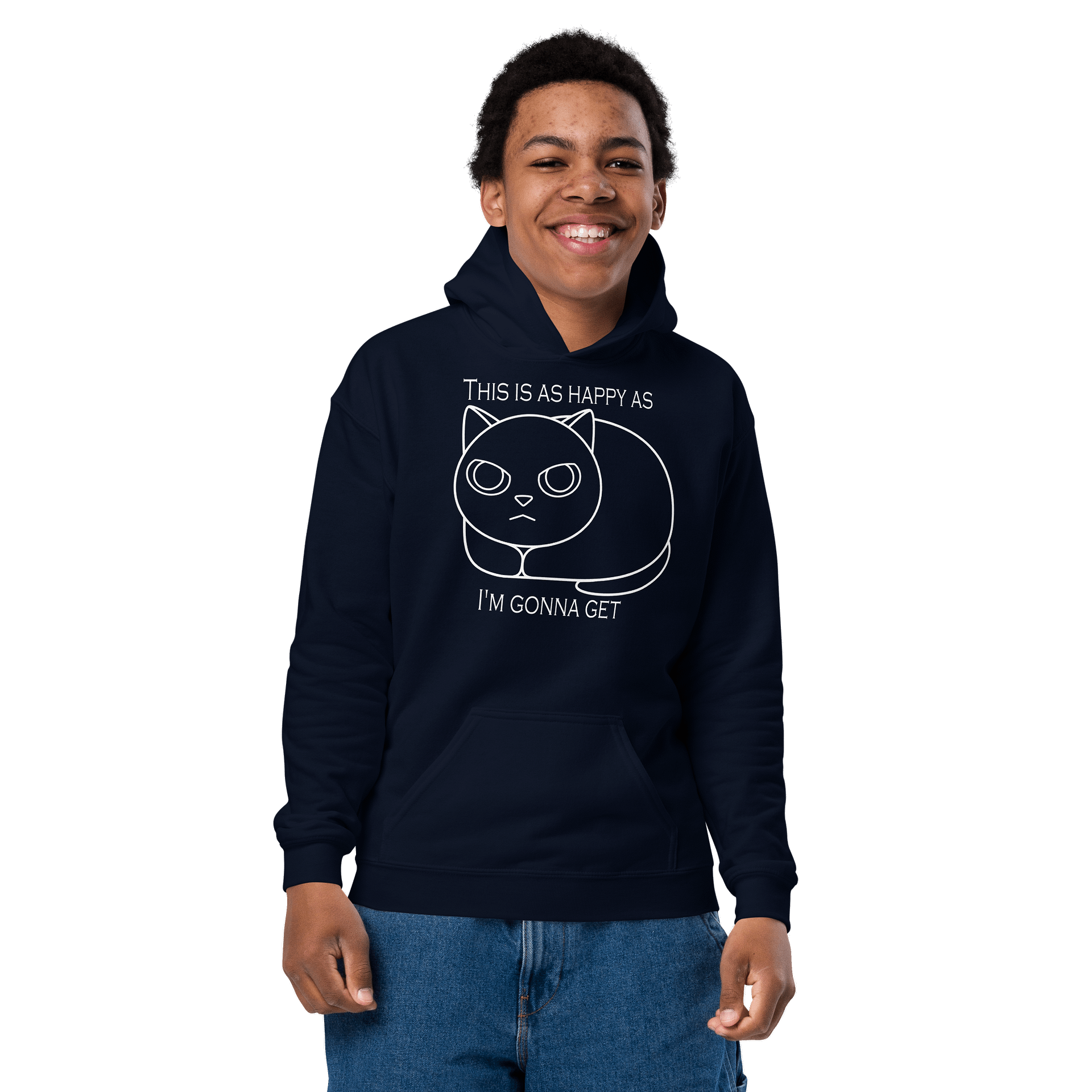 Happy Grumpy Cat - Unisex Youth Hoodie product image (12)