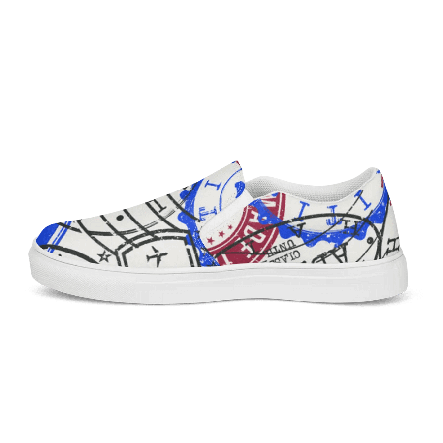 Haiti Stamp Women's Slip-On Shoes product image (8)
