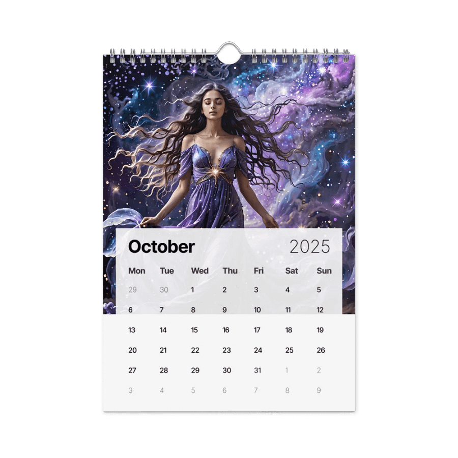 Celestial Goddess in the Cosmic Realm calendar 2025 product image (12)