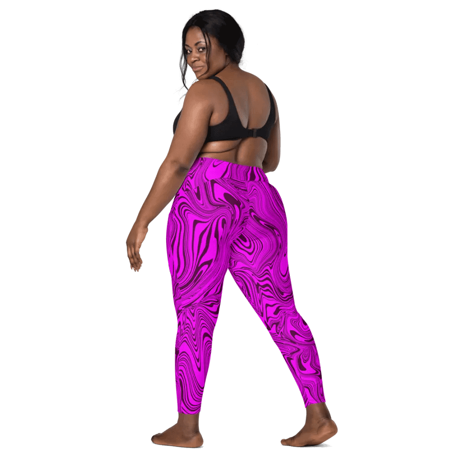 Leggings with Pockets - Abstract Purple Swirls product image (8)