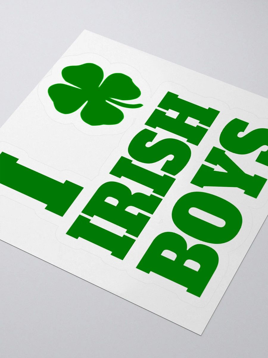 I Love Irish Boys Kiss Cut Stickers - St. Patrick’s Day Stickers product image (8)