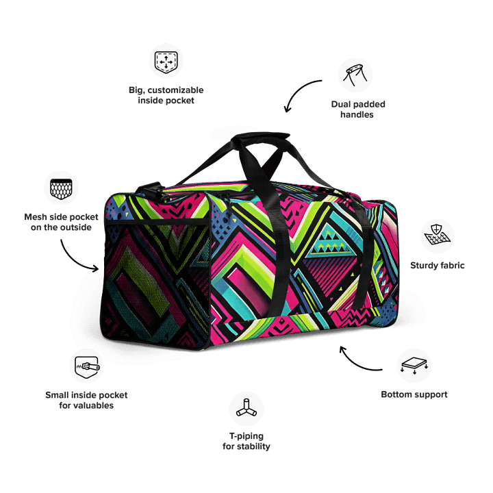 Neon Pop Art Duffle Bag product image (2)