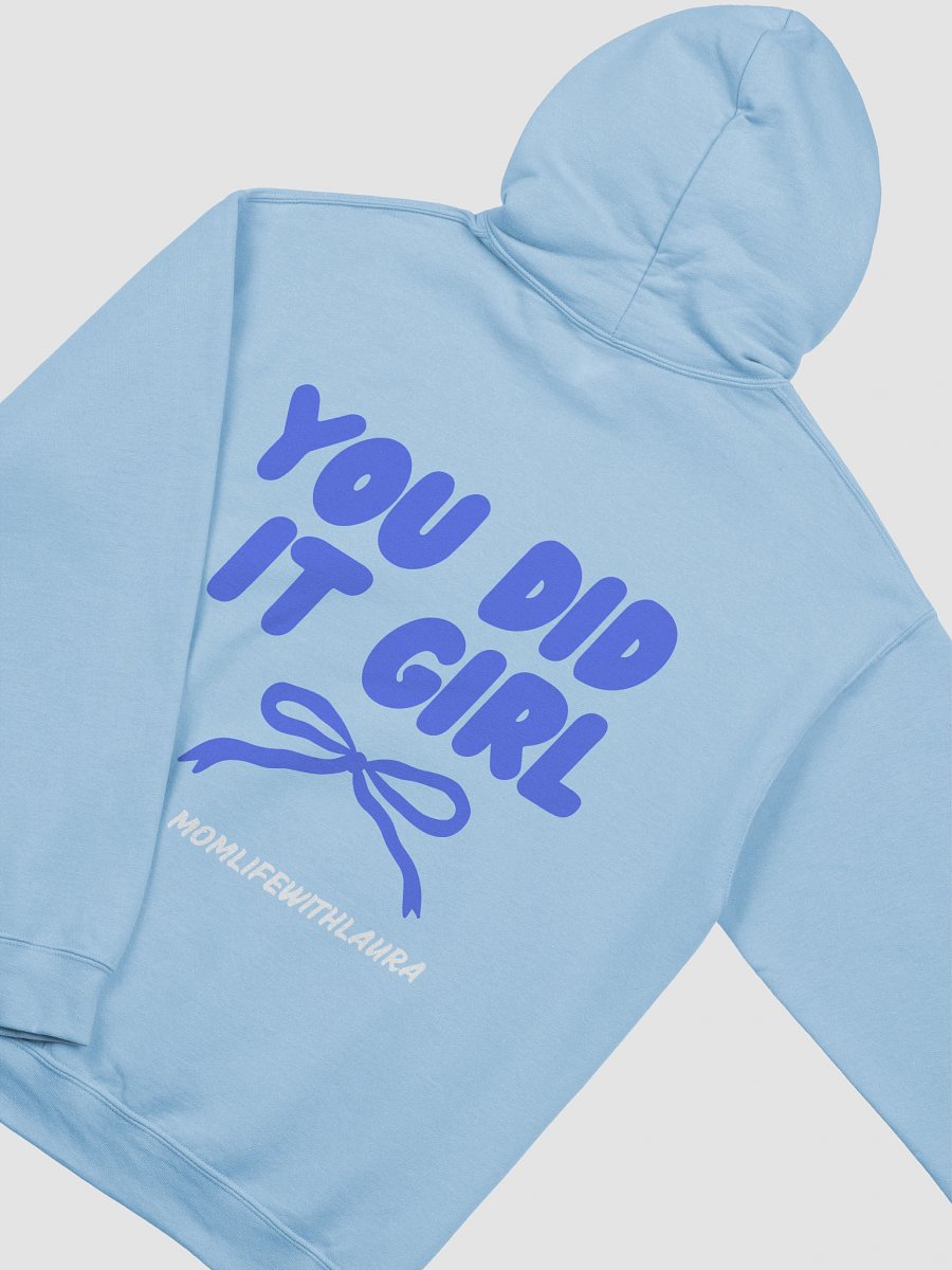 You Did it Girl Bow Hoodie - Blue/Light Blue product image (4)