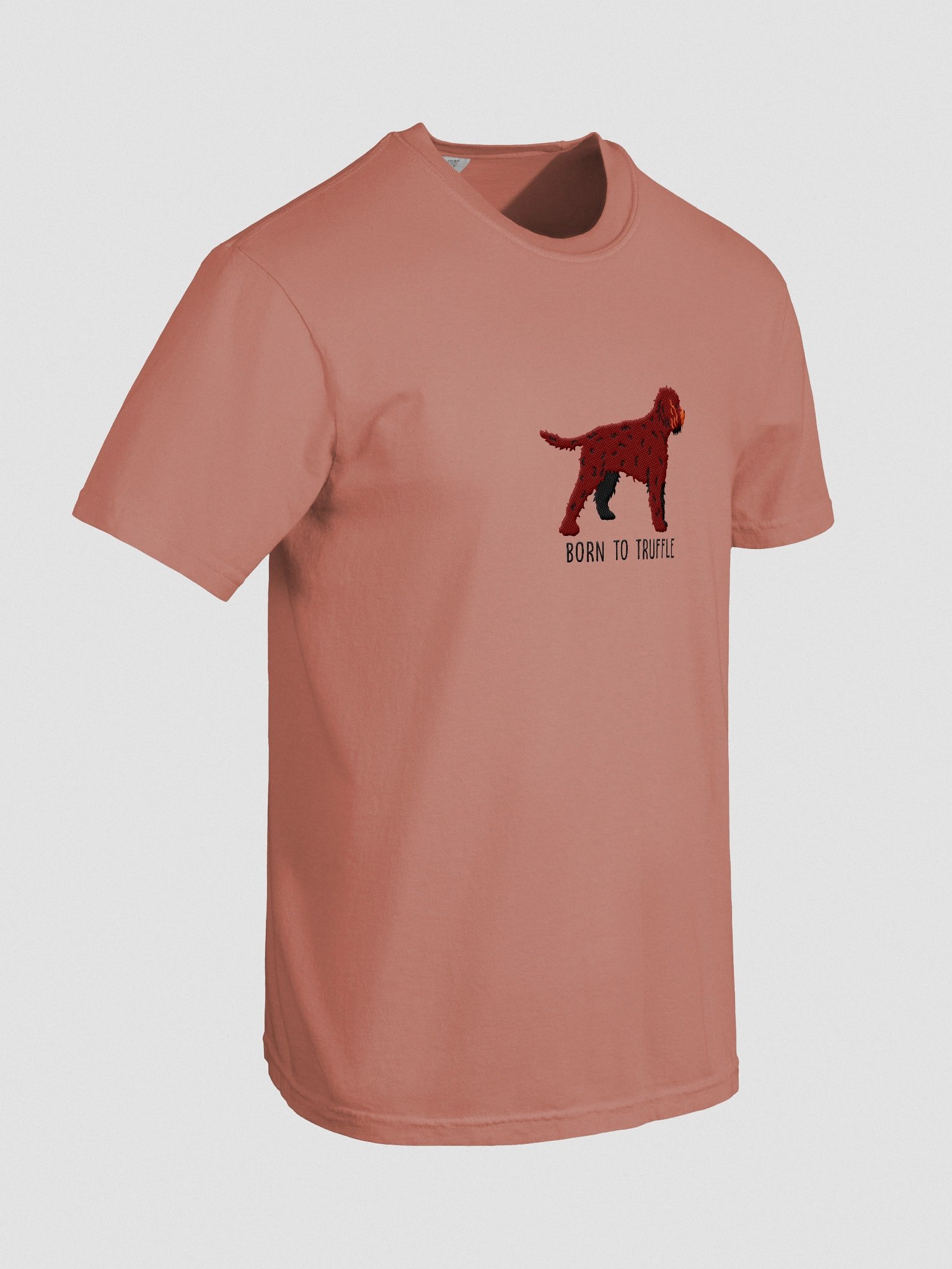 Born to Truffle T-Shirt(Embroidered) of a Lagotto Romagnolo(Liver) product image (11)