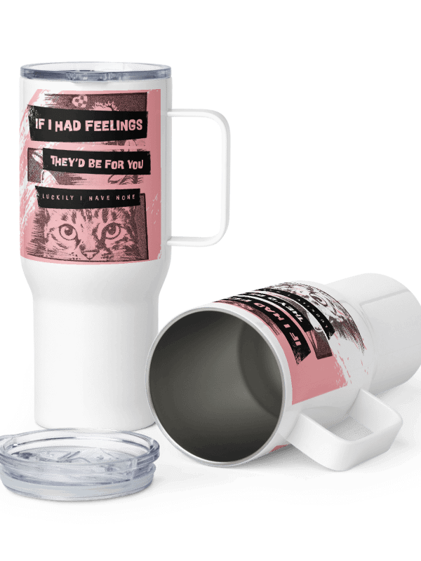 Vintage Cat Gaze - travel Mug with a Handle product image (2)