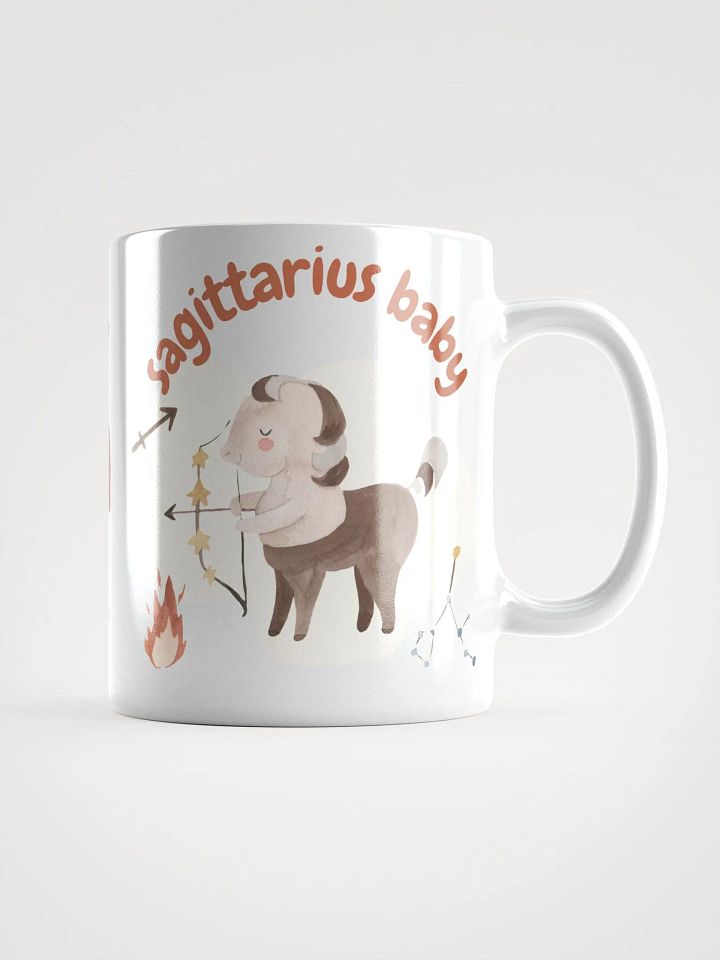 Sagittarius Baby November 22 – December 21 WHITE GLOSSY MUG Baby Gift, New Mom Gift, Fun Astrology Gift product image (2)