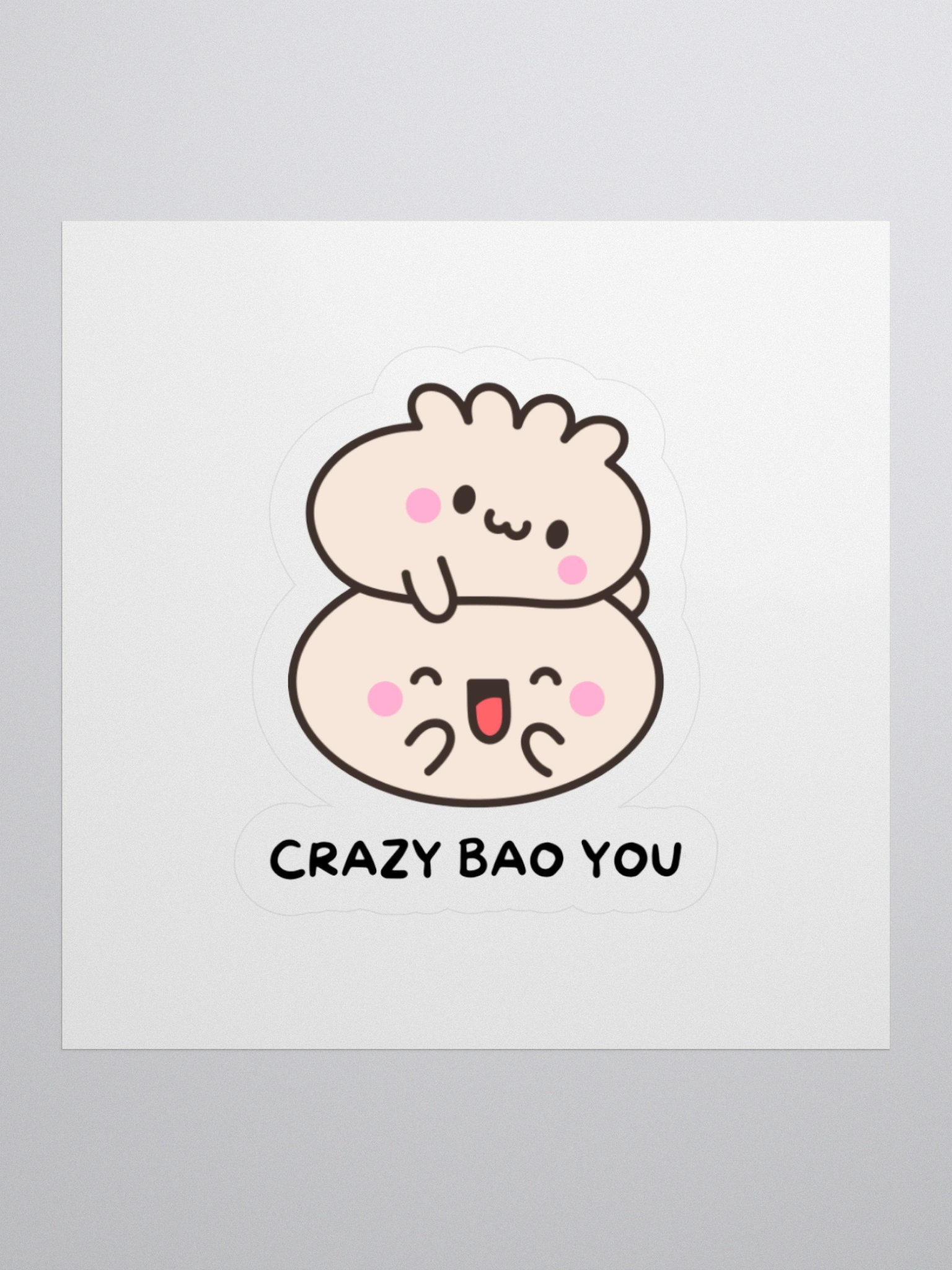 Crazy Bao You - Kawaii Hugging Dumplings Sticker product image (1)