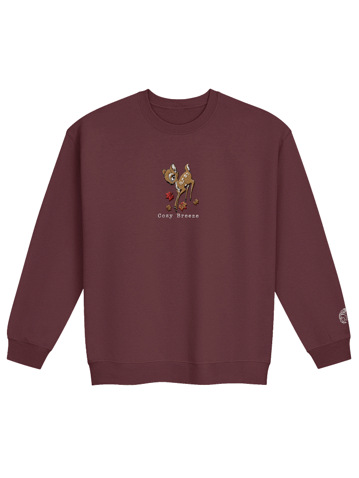 Cozy Breeze Deer & Autumn Leaves Classic Crewneck product image (2)