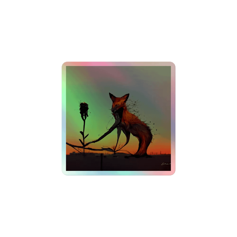 Enchanted Fox Plant Holographic Sticker Sheet product image (1)