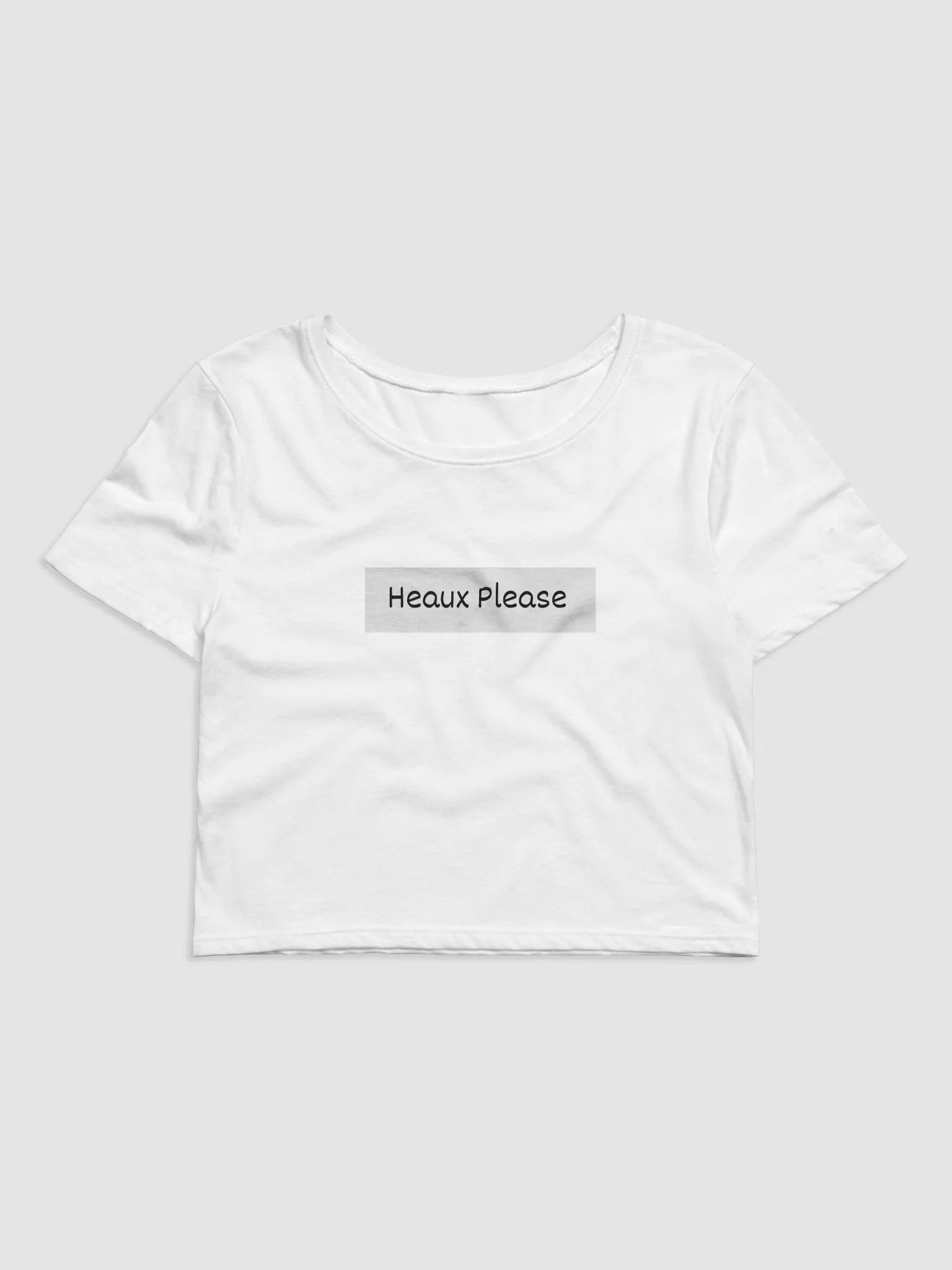Black & White Phrase Apparel Heaux Please Crop Tshirt product image (1)