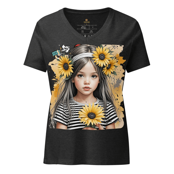 Sunflower Serenity Women's Relaxed V-Neck T-Shirt product image (3)