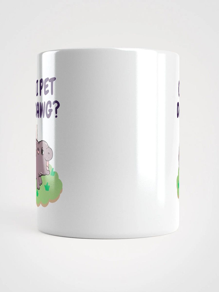 MOODENG'S CAN I PET DAT DAWG? WHITE GLOSSY MUG product image (5)