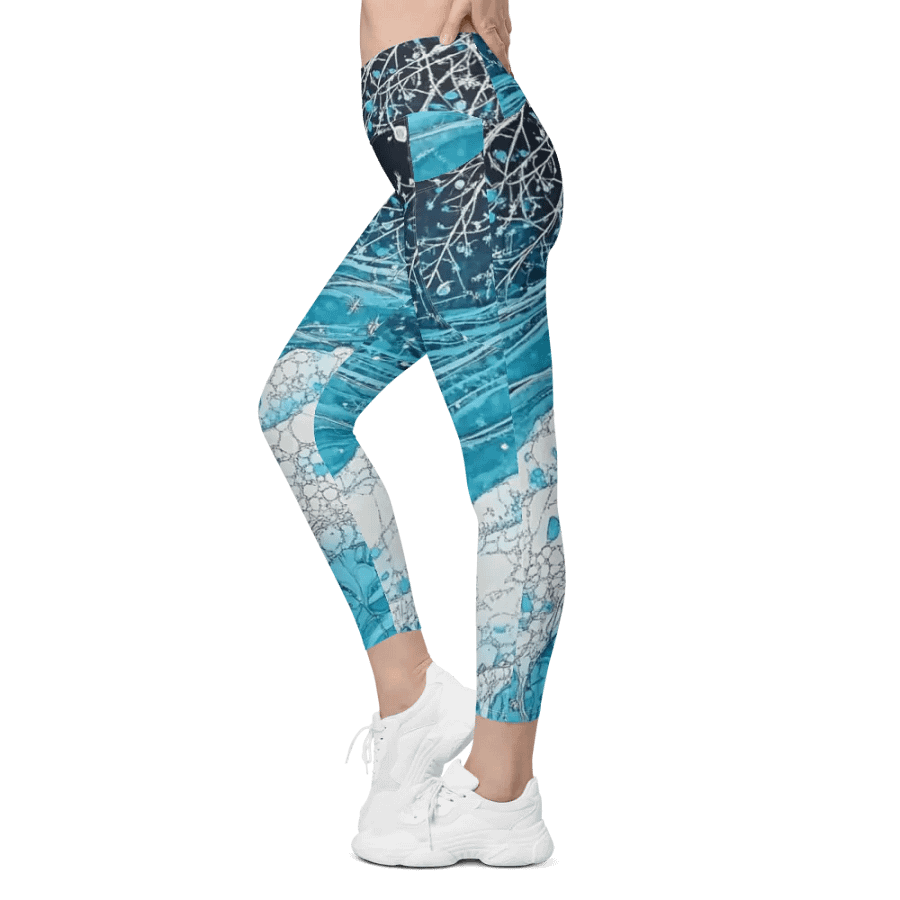 Winter Frost, Crossover Leggings with Pockets product image (4)