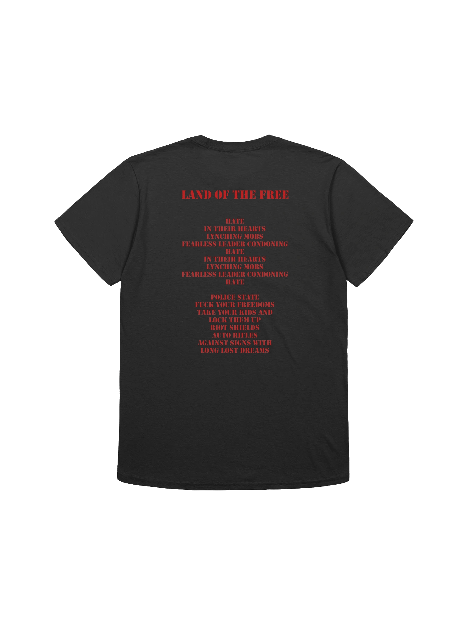 Riot Age Unisex "Land of the Free" Lyric Shirt product image (2)