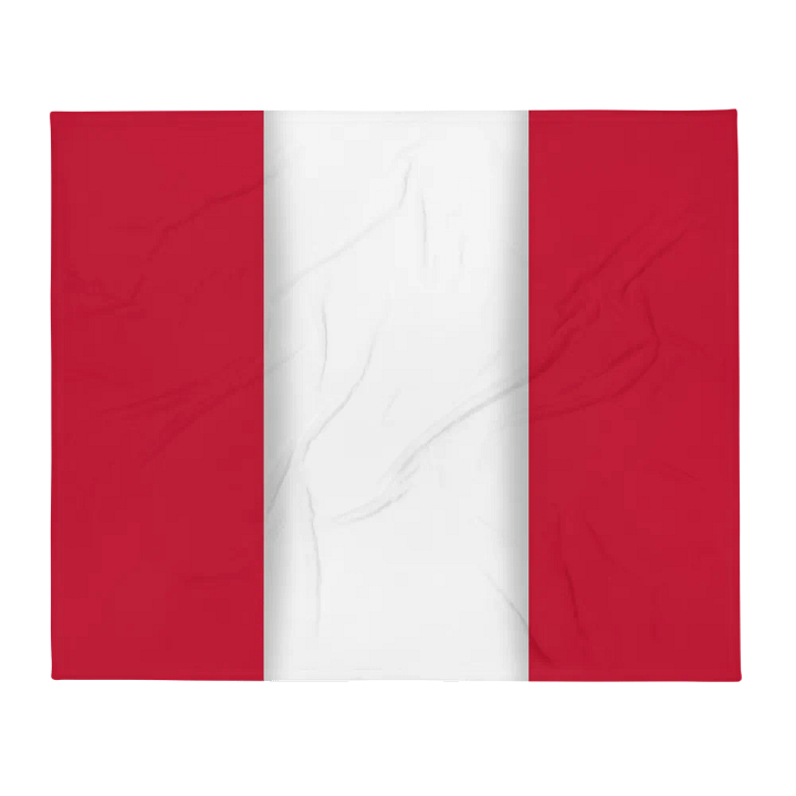 Red White Red Flag Colored Throw Blanket product image (2)