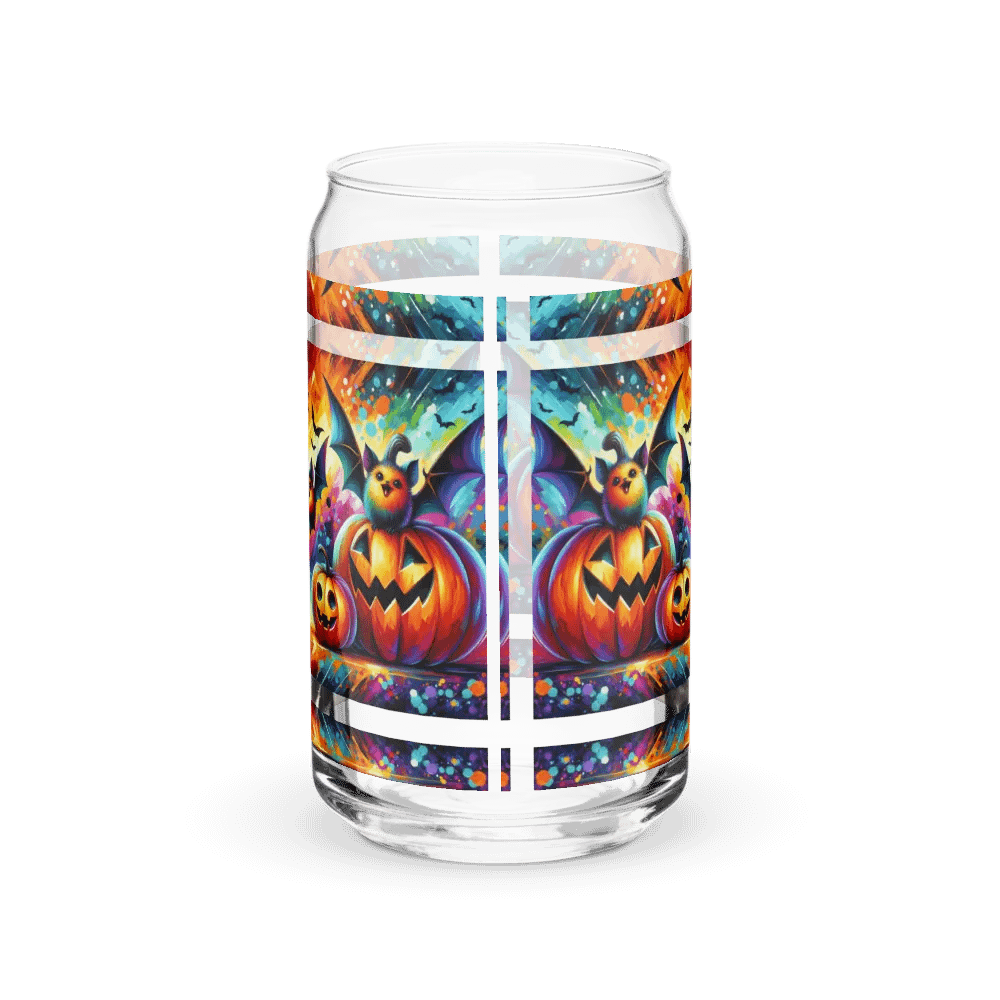 Beautiful Bats & Pumpkins Halloween Themed Glass product image (8)