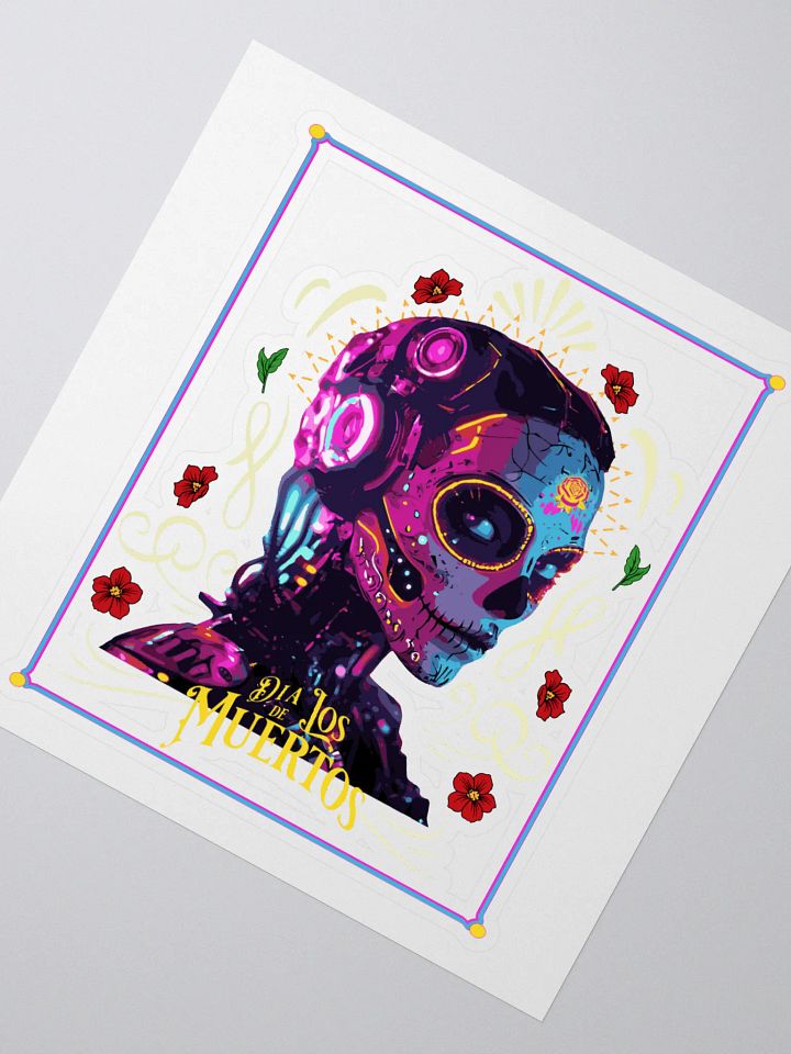 Cyber Skull Día de Los Muertos Sticker product image (2)