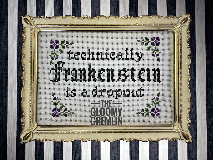 Technically Frankenstein is a Dropout - Cross Stitch Pattern product image (1)