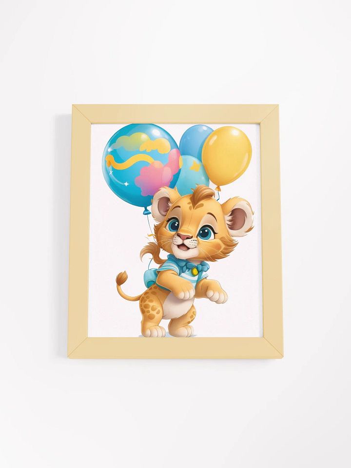 Cute Lion Cub - Nursery Wall Art - Framed product image (1)