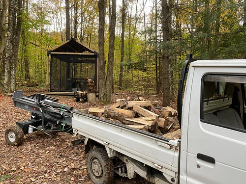 A little work from earlier this Fall. Definitely paying off now! #suzukicarry #camplife #breeo