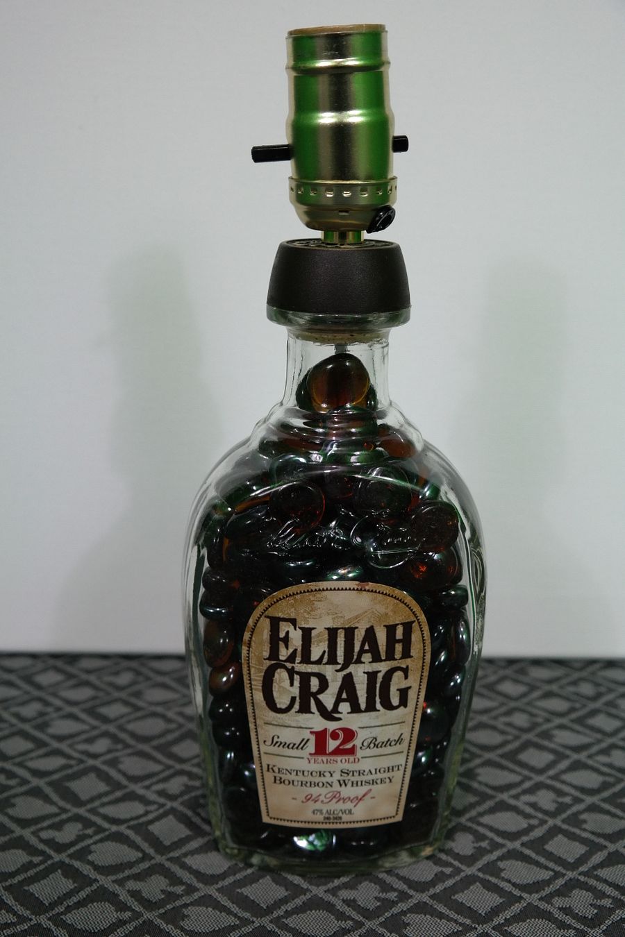 Elijah Craig Whiskey Upcycled Bottle Lamp product image (3)