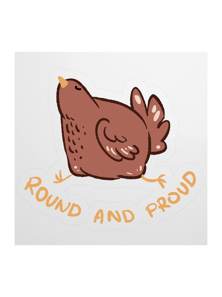 Round chicken sticker product image (1)