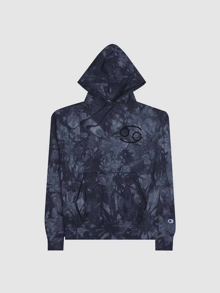 Cancer Navy Champion Tie Dye Hoodie product image (2)